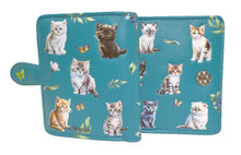 Load image into Gallery viewer, Kitten Garden Small Wallet - Teal

