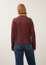 Load image into Gallery viewer, Two-Tone Cotton Funnel Neck Sweater - Fig/Blush (FDJ)
