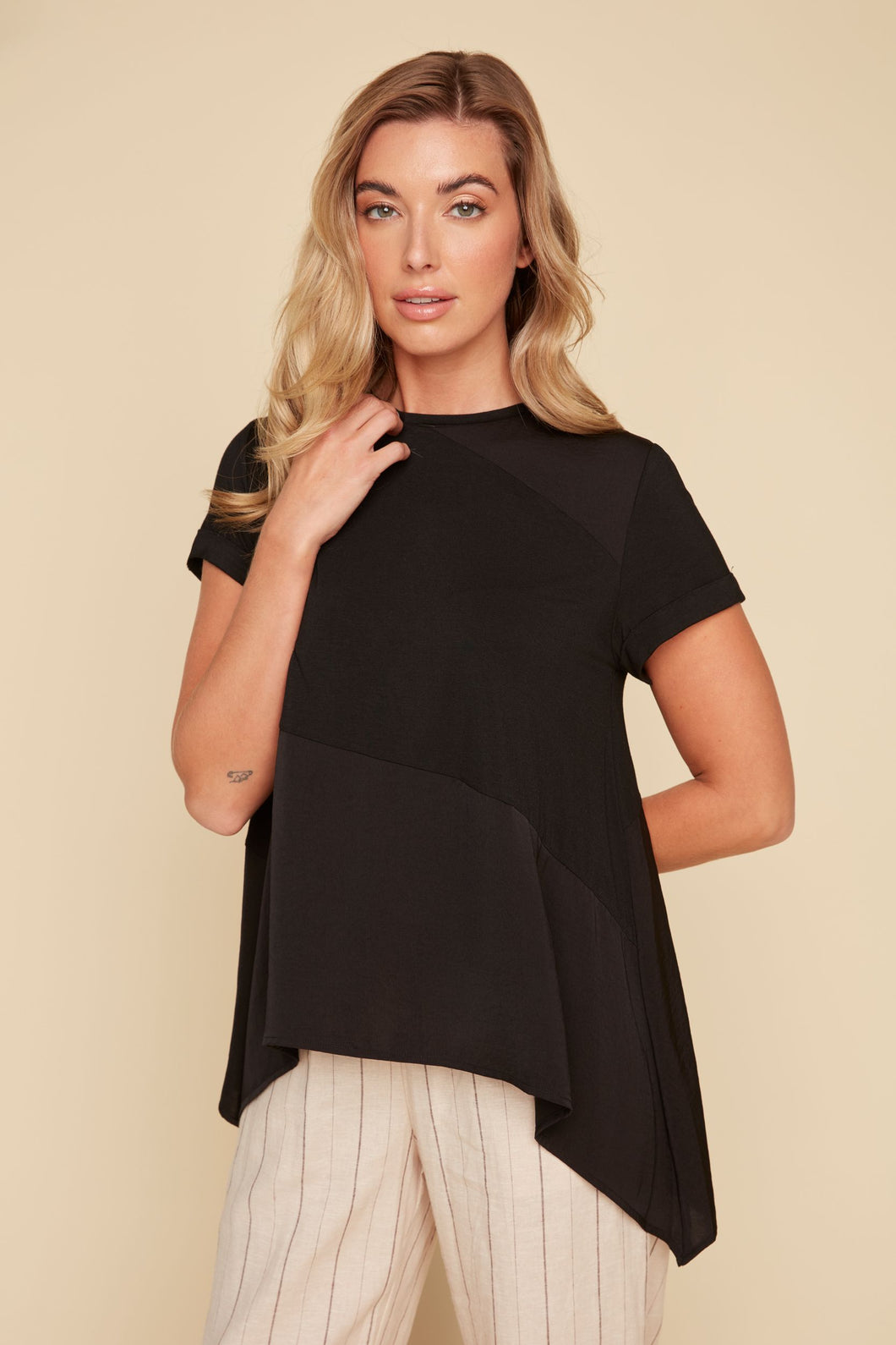 Panel T-Shirt - Black (Renuar)
