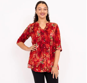 Margate Blouse - Lipstick (Blue Sky)