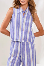 Load image into Gallery viewer, Linen-mix Sleeveless Collar Top - Marina (Tribal)
