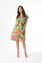 Load image into Gallery viewer, Jungle Floral Pleat S/S Dress (Orientique)
