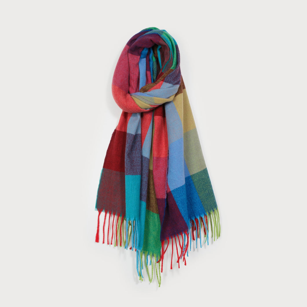 Big Plaid Scarf - Red Brights Mix (Caracol)