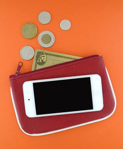 Matryoshka Embroidered Pouch - Red