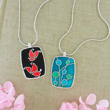 Load image into Gallery viewer, Flutter Reversible Enamel Necklace asst
