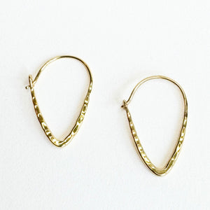 Amara V Latchback Hoop - Gold Plated (Bambu)