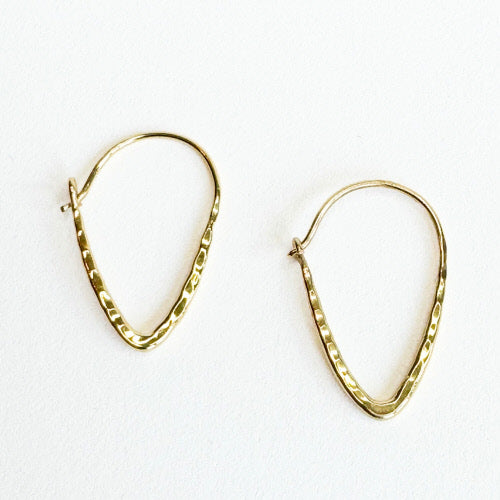 Amara V Latchback Hoop - Gold Plated (Bambu)