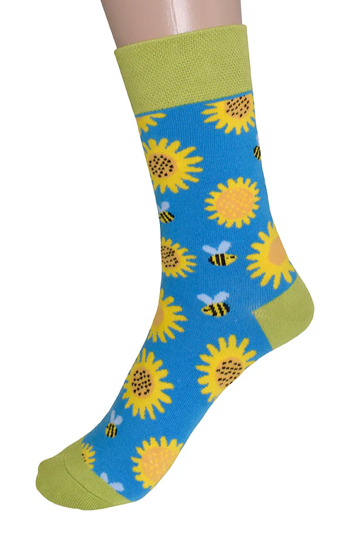 Sunflower Bee Socks
