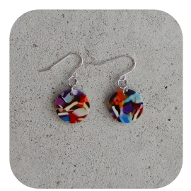 Bright Rainbow Dot Earring - Made in Toronto