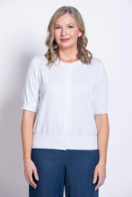 Load image into Gallery viewer, Shen Cotton Cardigan - White (Blue Sky)
