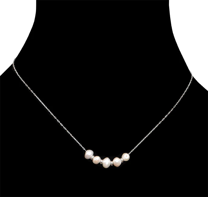 Fresh Water Pearl with Stainless Steel Necklace