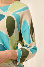 Load image into Gallery viewer, Lightweight Printed 3/4 Sweater - Aqua Sky (Tribal)
