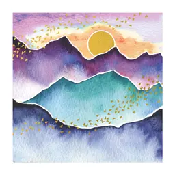 Mountain Range Blank Card