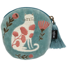Load image into Gallery viewer, Catbloom Embroidered Coin Purse
