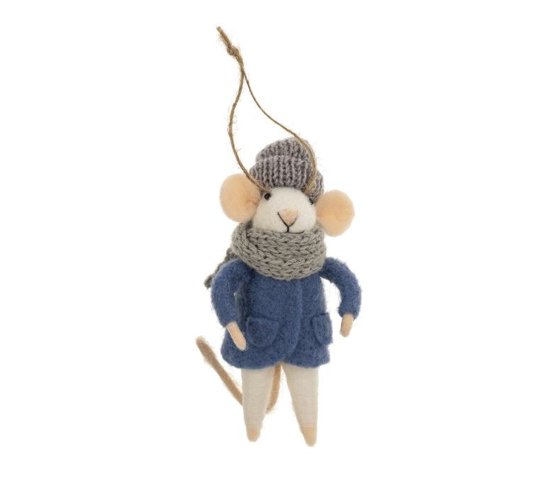 Cozy Cora Mouse Ornament