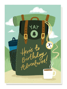 Birthday Adventure Backpack Card