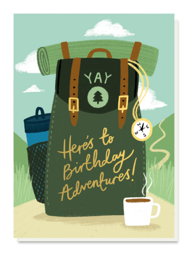 Birthday Adventure Backpack Card