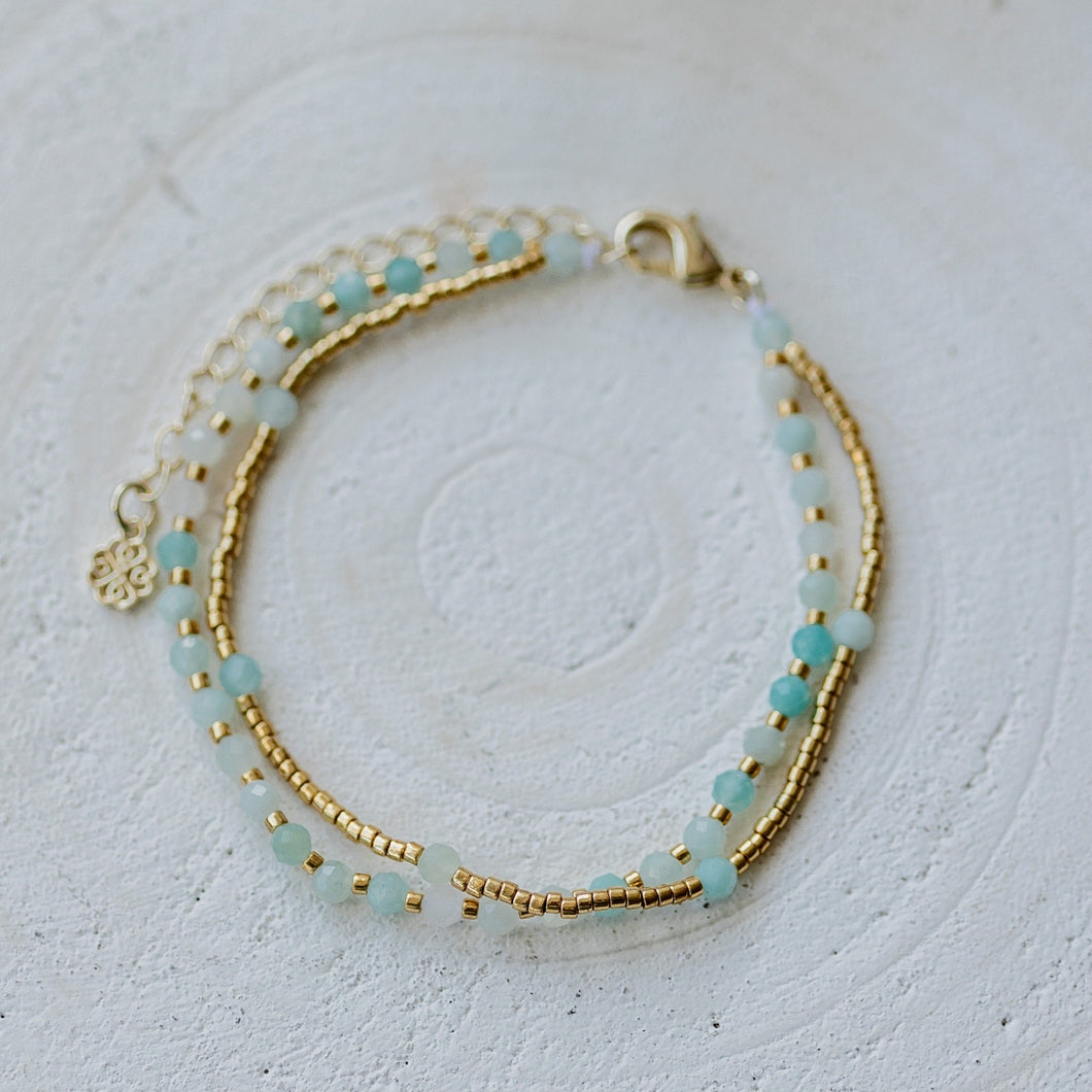 Always Summer Bracelet - Gold/Amazonite
