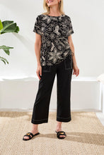 Load image into Gallery viewer, S/S Side Ruche Printed Top - Quartz (Tribal)
