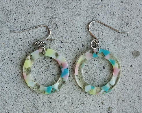 Pastel Confetti Hoop Earring - Torched Studio