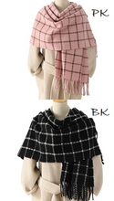 Load image into Gallery viewer, Check Fringe Scarf
