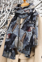 Load image into Gallery viewer, Ice Dye Cats Scarf
