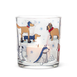 Winter Sports Dogs Votive