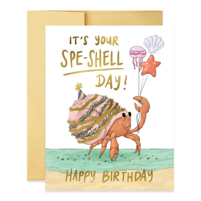 You're Spe-shell Day Birthday Card