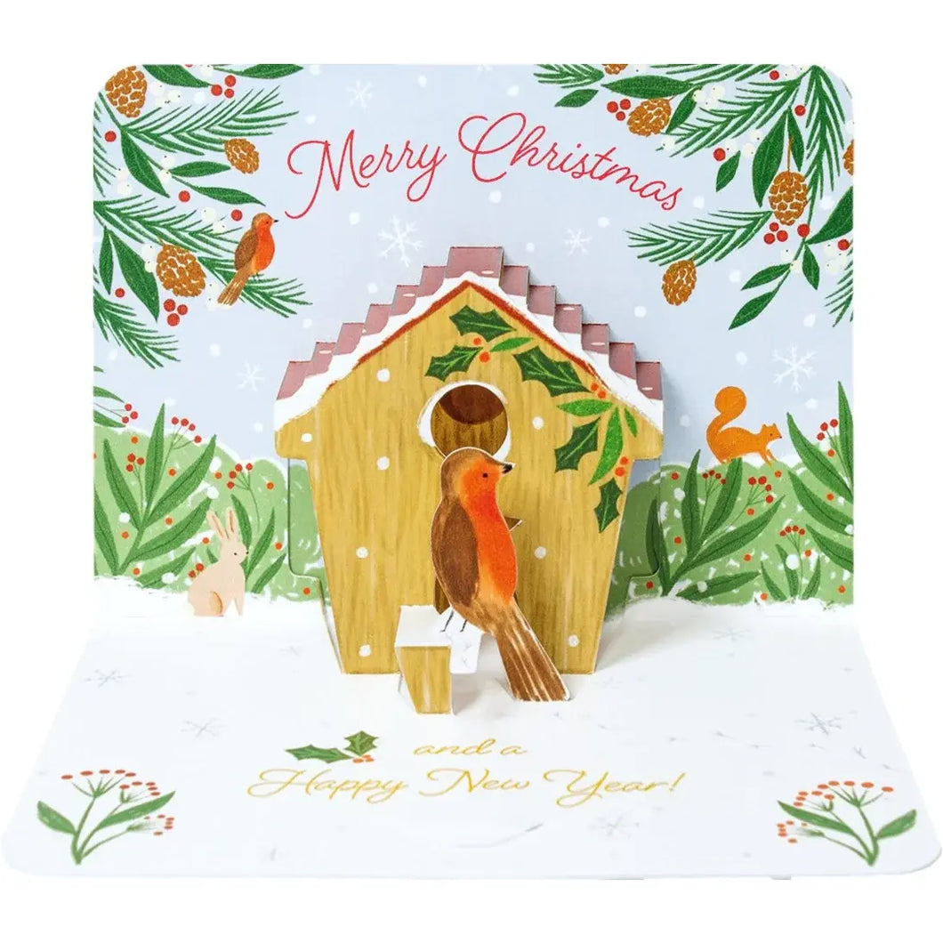 3D Holiday Pop Up Card - Birdhouse