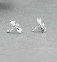 Dragonfly Studs - Silver Plated (Glee)