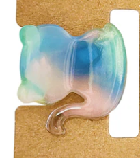 Sitting Cat Mini Hair Claw - Multi