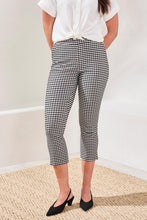 Load image into Gallery viewer, Gingham Pull-on Capri - Black&amp;White  (Tribal)
