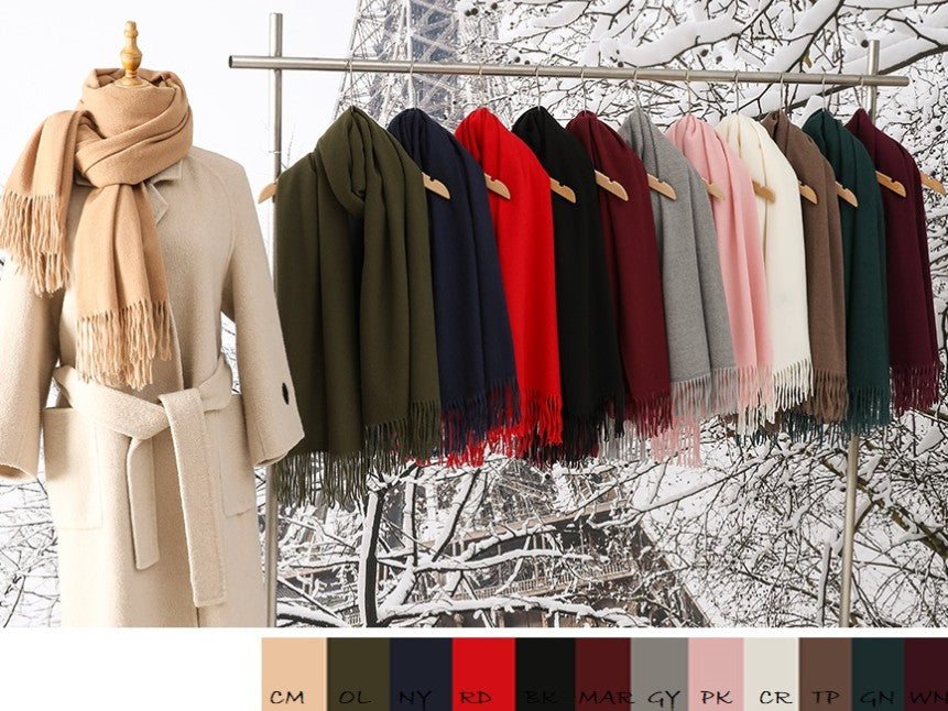 Solid Softy Tassel Scarf (Picabo)
