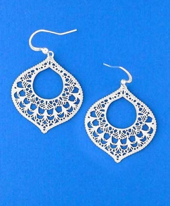 Funki Cradle Filigree Earring - Silver (Lavishy)