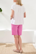 Load image into Gallery viewer, Cap Sleeve Knit V-Neck - White (Tribal)
