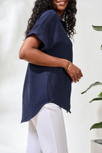 Load image into Gallery viewer, S/S Crepe Tie Shirt - Nautical (Tribal)
