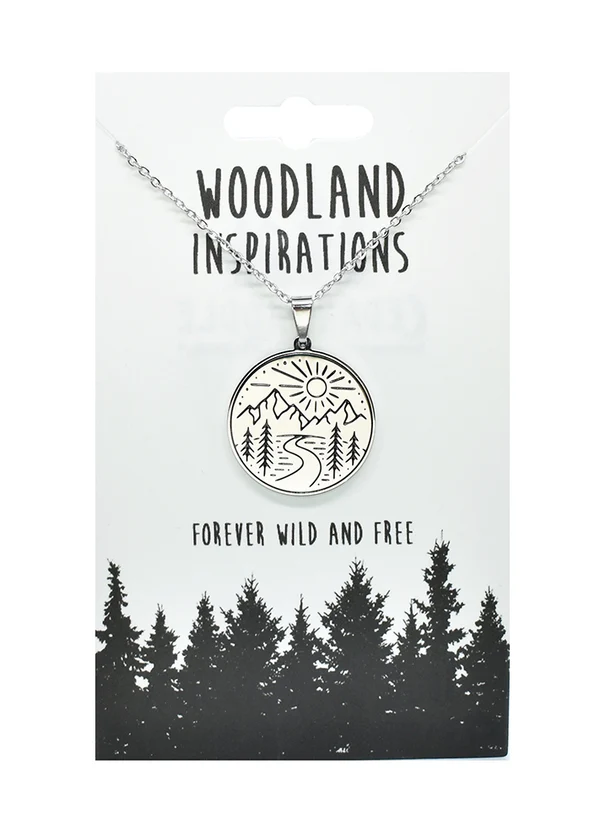 Mountain Road Coin Necklace - Stainless Steel