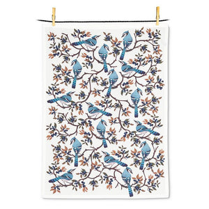 Blue Jays and Berries Tea Towel