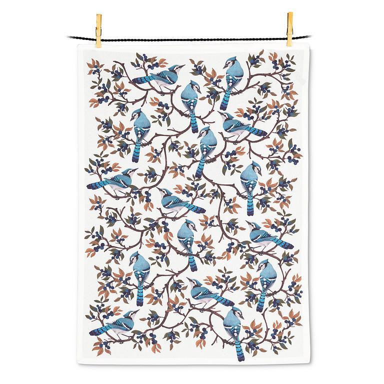 Blue Jays and Berries Tea Towel