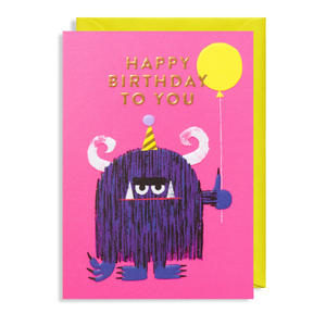 Monster Happy Birthday Card
