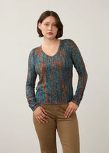 Load image into Gallery viewer, Ruche Sleeve Rib V-Neck (FDJ)
