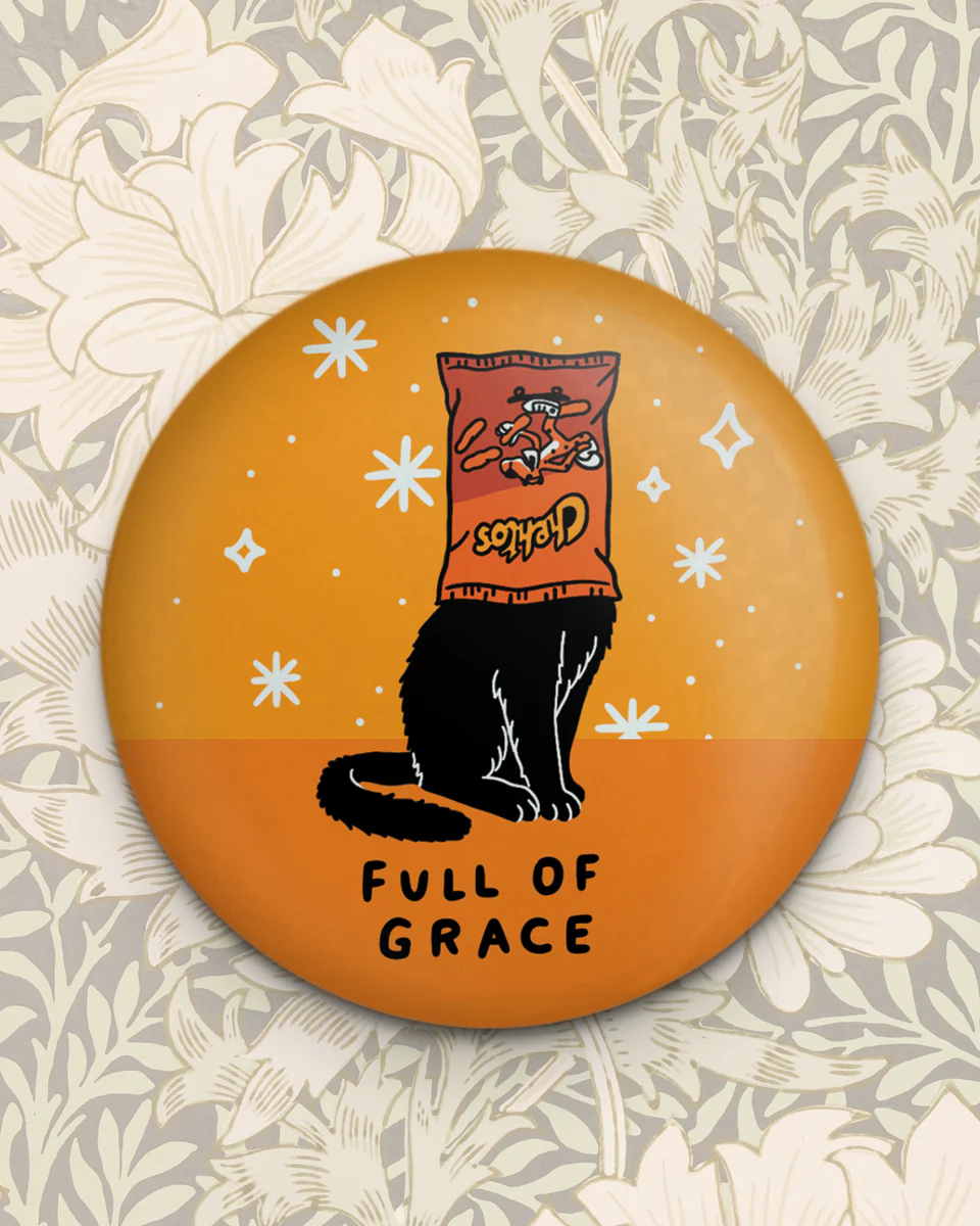 Stay Home Club Magnet - Full of Grace Cat