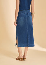 Load image into Gallery viewer, Pull-On Denim Skirt With Slits (FDJ)
