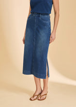 Load image into Gallery viewer, Pull-On Denim Skirt With Slits (FDJ)
