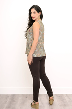 Load image into Gallery viewer, Scarlette Tank - Khaki Primavera (Blue Sky)
