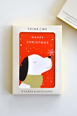Happy Christmas Puppy Card Set/8