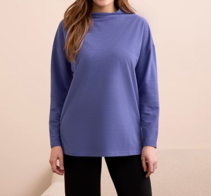 Funnel Neck Tunic- BlueViolet (Tribal)