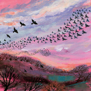 Red Sky at Night Blank Card