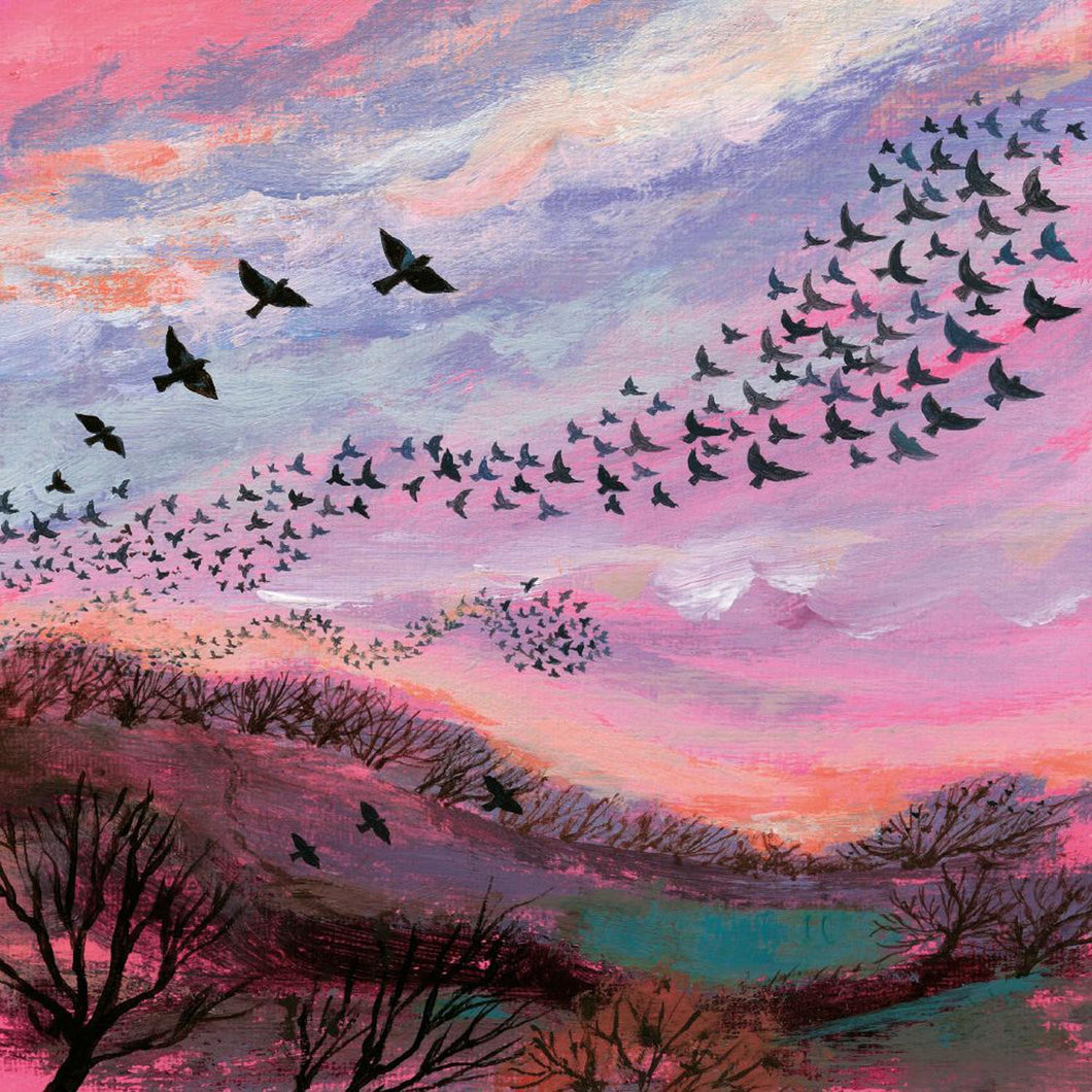 Red Sky at Night Blank Card