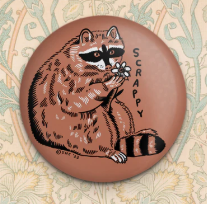 Stay Home Club - Scrappy Raccoon Magnet